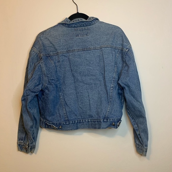 Vintage Tickets Crop Denim Jacket - Picture 2 of 3